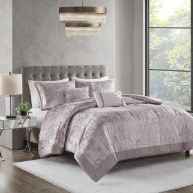 5 Piece Crinkle Velvet Comforter Set