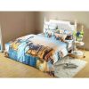 Twin Size Duvet Cover Sheets Set, Statue of Liberty