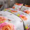 Queen Size Duvet Cover Set, 6 Piece Luxury Floral Bedding, Dolce Mela  Innocence  DM723Q