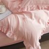 DM808K | King Size 6 piece Duvet Cover Set Ruffled Bedding 100% Cotton