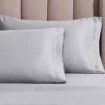 1500 Thread Count Egyptian Cotton 2 Piece Solid Pillowcase Set (color: Platinum, size: King)