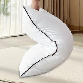 2 Pieces Bed Pillows Grey-STANDARD (color: White)