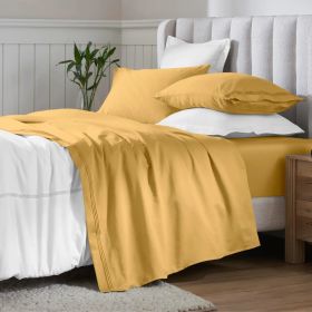 Egyptian Cotton 650 Thread Count Eco-Friendly Solid Sheet Set (color: Gold, size: Split King)