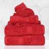 Madison Egyptian Cotton Pile Plush Heavyweight 6 Piece Towel Set