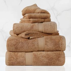 Madison Egyptian Cotton Pile Plush Heavyweight 6 Piece Towel Set (color: Rust, size: 6 Piece Towel Set)