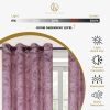 Leaves Machine Washable Room Darkening Blackout Curtains, Set of 2