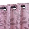 Leaves Machine Washable Room Darkening Blackout Curtains, Set of 2