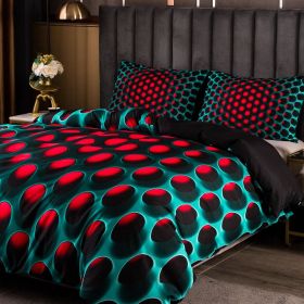 3pcs Y2K Stereoscopic Dense Holes Pattern Bedding Set; Colorful Duvet Cover Set (Without Quilt) (size: TWIN)