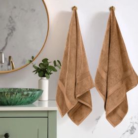 Madison Egyptian Cotton Pile Heavyweight 2 Piece Bath Towel Set (color: Rust, size: 2 Piece Bath Towels)