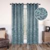 Leaves Machine Washable Room Darkening Blackout Curtains, Set of 2