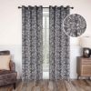Leaves Machine Washable Room Darkening Blackout Curtains, Set of 2